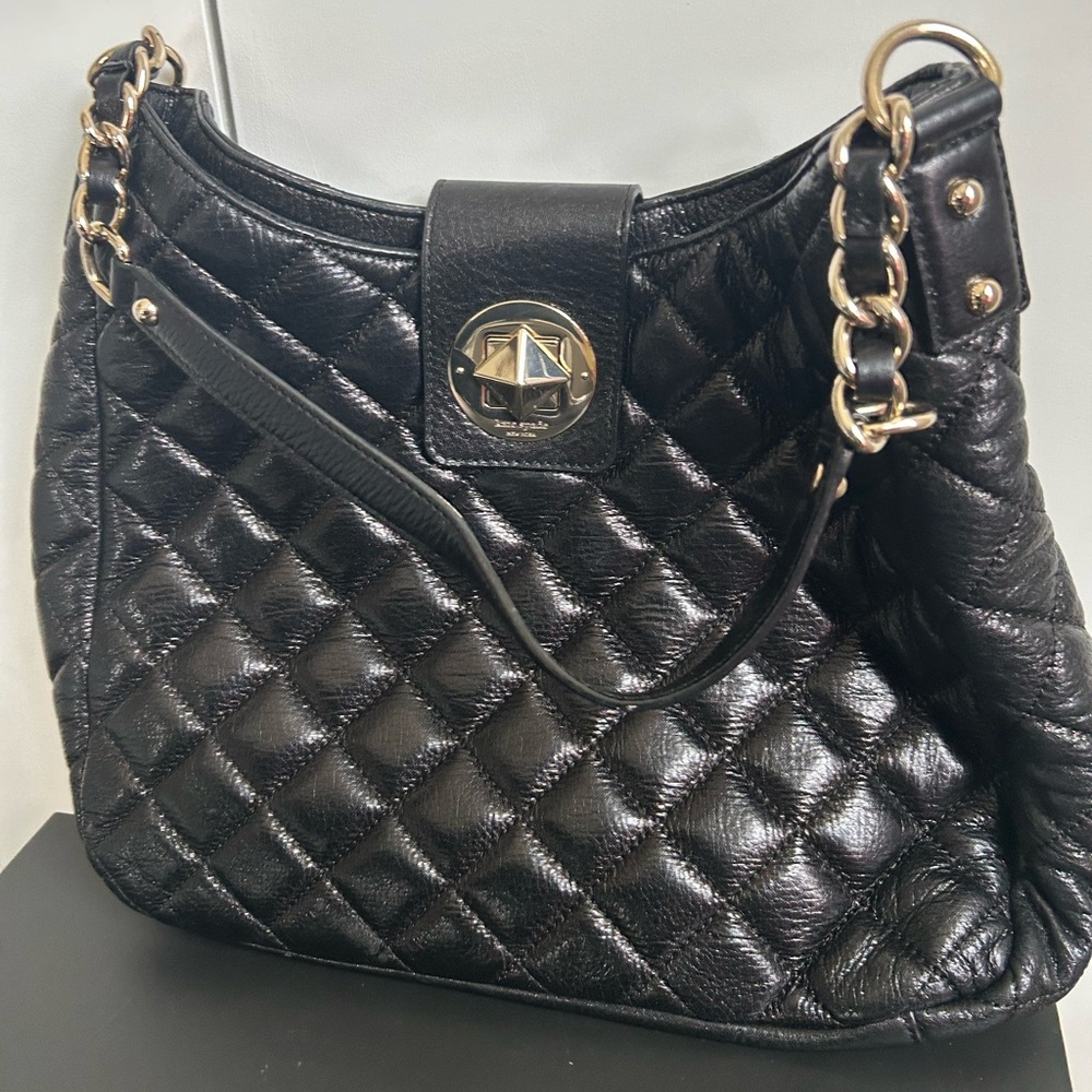 Kate Spade Black Quilted Leather Shoulder Bag